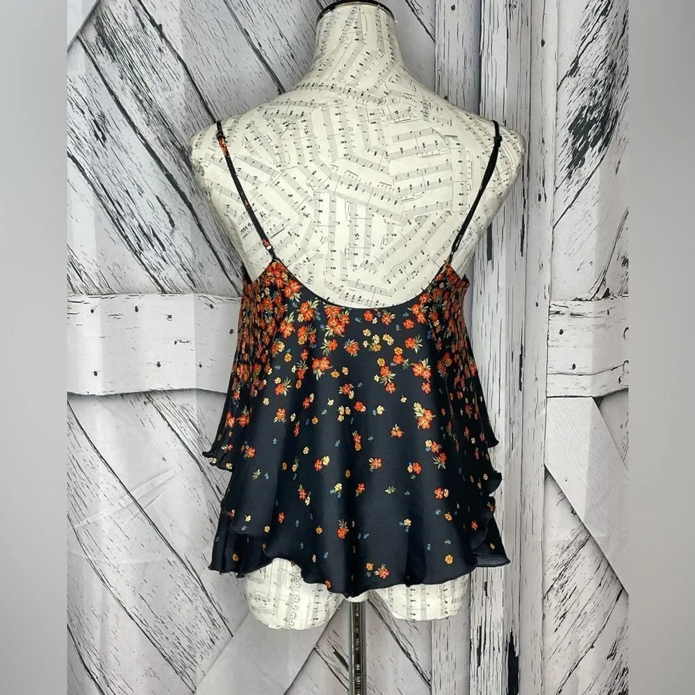 Free People Intimates Tiered Floral Camisole Small